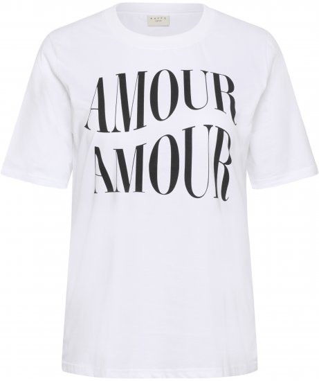 Kaffe Curve Chari T-Shirt Optical White - Тениски - 