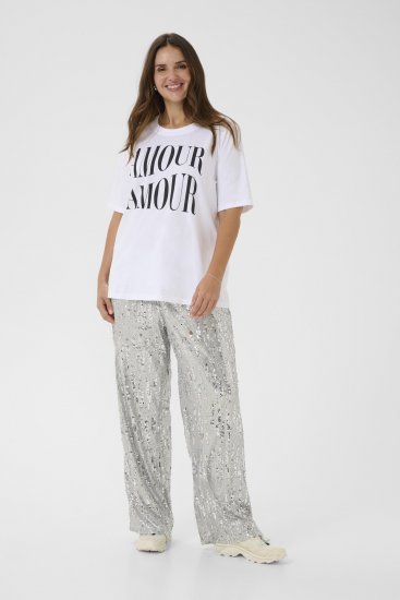 Kaffe Curve Chari T-Shirt Optical White - Тениски - 