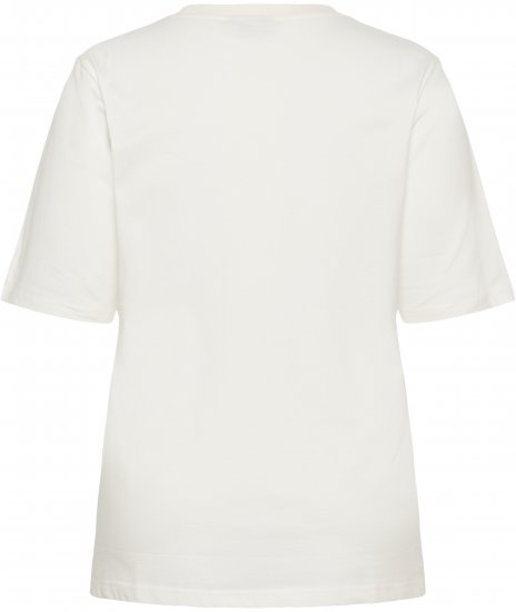 Kaffe Curve Chari T-Shirt Chalk - Тениски - 