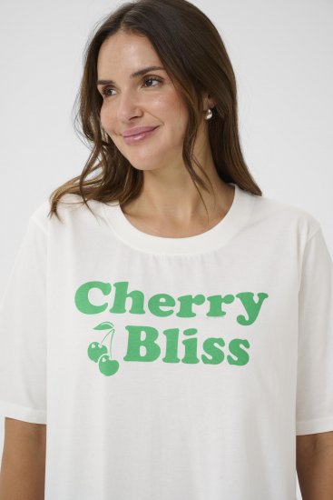 Kaffe Curve Chari T-Shirt Chalk - Тениски - 