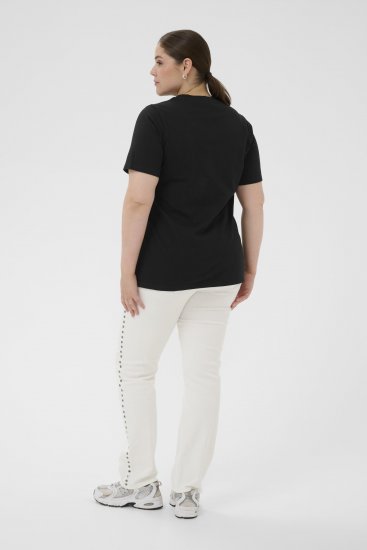 Kaffe Curve Lucie T-Shirt Black - Тениски - 