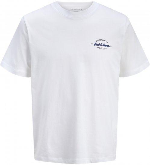 Jack & Jones Brandon T-Shirt White - Тениски - мъжки тениски големи размери