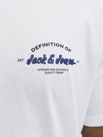 Jack & Jones Brandon T-Shirt White - Тениски - мъжки тениски големи размери