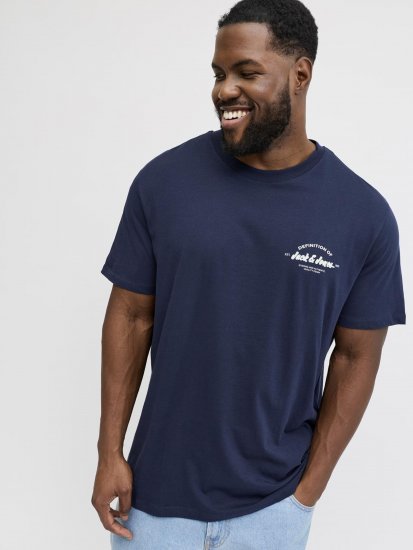 Jack & Jones Brandon T-Shirt Blue - Тениски - мъжки тениски големи размери