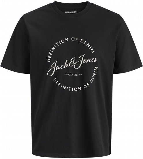 Jack & Jones Grayson Тениска Черен - Тениски - мъжки тениски големи размери