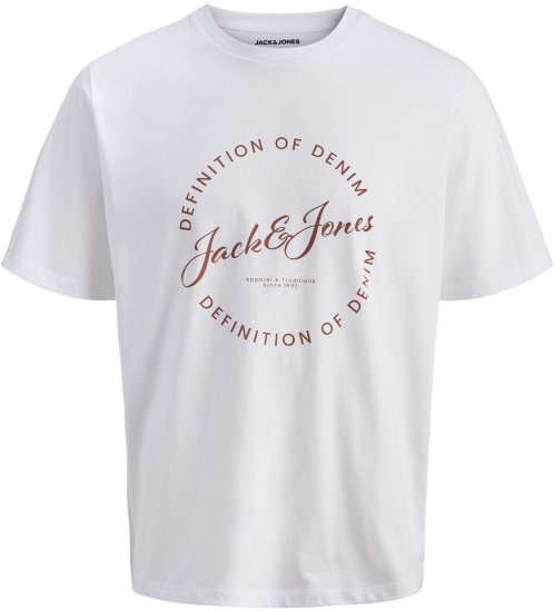 Jack & Jones Grayson Тениска Бял - Тениски - мъжки тениски големи размери