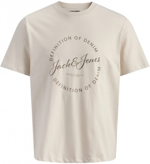 Jack & Jones Grayson Тениска Бежов - Тениски - мъжки тениски големи размери