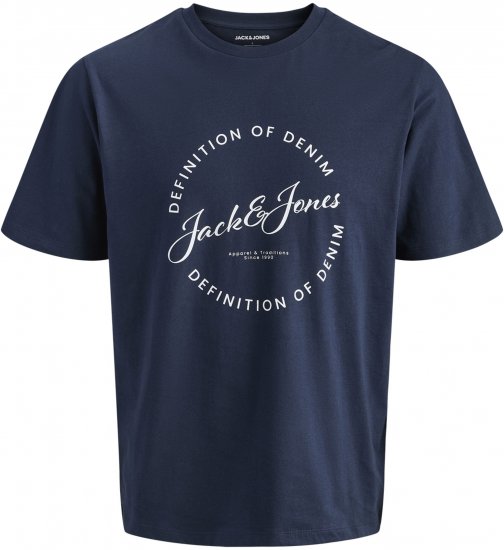 Jack & Jones Grayson Тениска Тъмносин - Тениски - мъжки тениски големи размери