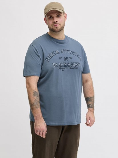 Jack & Jones Edenver T-Shirt Blue - Тениски - мъжки тениски големи размери