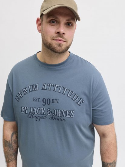 Jack & Jones Edenver T-Shirt Blue - Тениски - мъжки тениски големи размери
