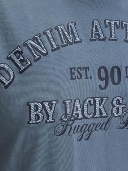 Jack & Jones Edenver T-Shirt Blue - Тениски - мъжки тениски големи размери