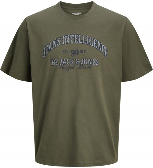 Jack & Jones Edenver T-Shirt Khaki - Тениски - мъжки тениски големи размери