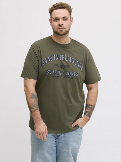 Jack & Jones Edenver T-Shirt Khaki - Тениски - мъжки тениски големи размери