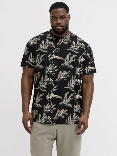 Jack & Jones Montauk T-Shirt Black - Тениски - мъжки тениски големи размери