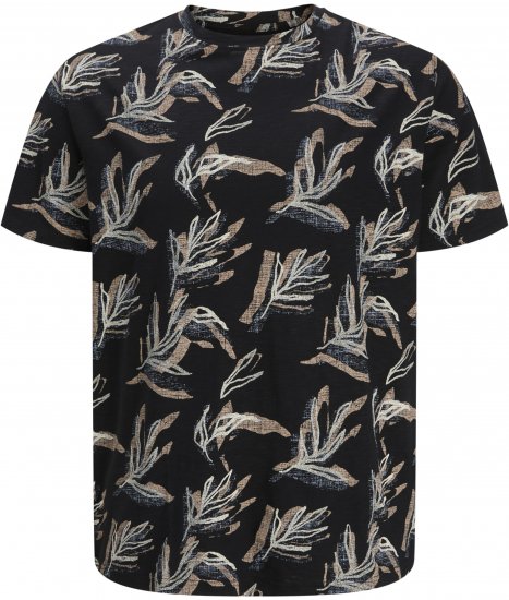 Jack & Jones Montauk T-Shirt Black - Тениски - мъжки тениски големи размери