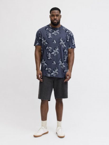 Jack & Jones Montauk T-Shirt Blue - Тениски - мъжки тениски големи размери