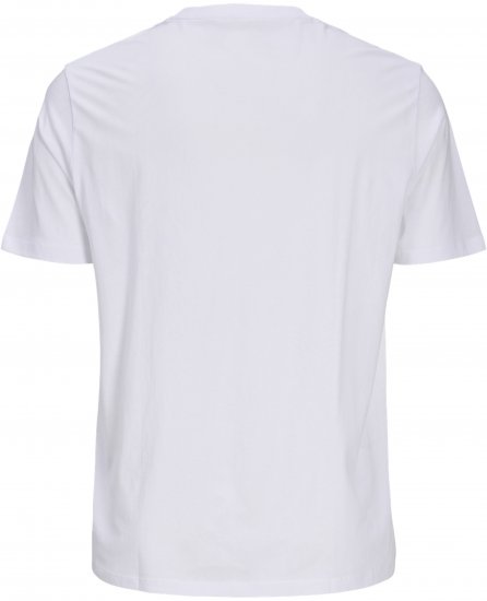 Jack & Jones Blaneo Short Sleeve T-Shirt White - Тениски - мъжки тениски големи размери