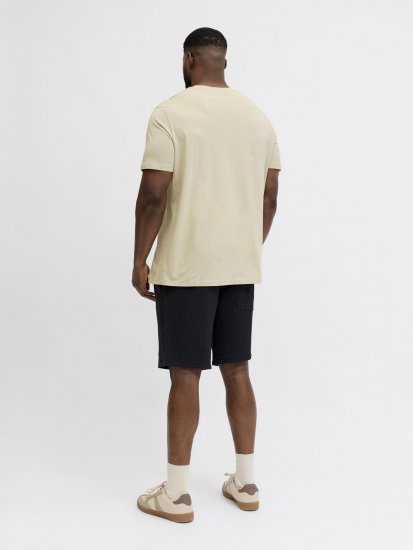 Jack & Jones Blaneo Short Sleeve T-shirt Beige - Тениски - мъжки тениски големи размери