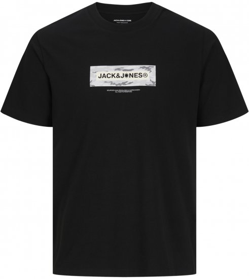 Jack & Jones Breeze Branded T-Shirt Black - Тениски - мъжки тениски големи размери
