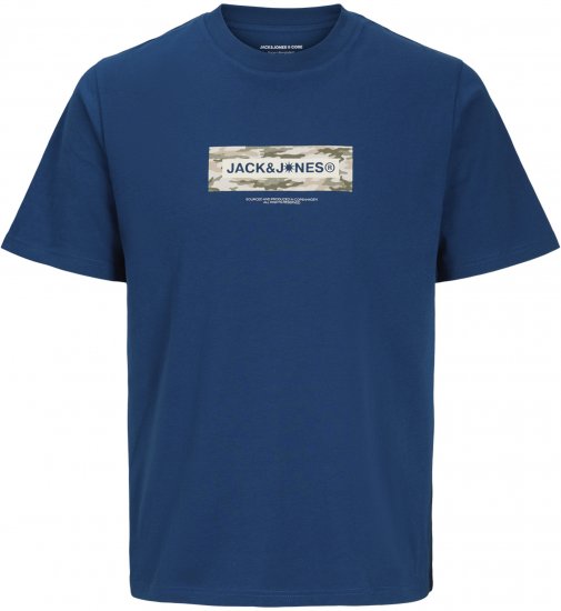 Jack & Jones Breeze Branded T-Shirt Blue - Тениски - мъжки тениски големи размери