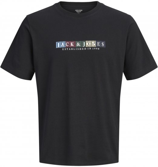 Jack & Jones Nantucket Branding Тениска Черна - Тениски - мъжки тениски големи размери