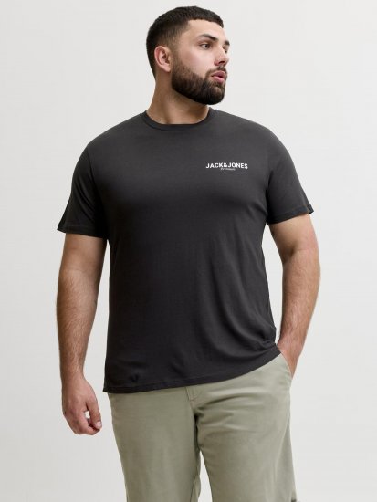 Jack & Jones Oscar T-Shirt Black - Тениски с щампа - Тениски с щампа големи размери
