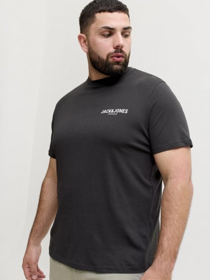 Jack & Jones Oscar T-Shirt Black - Тениски с щампа - Тениски с щампа големи размери