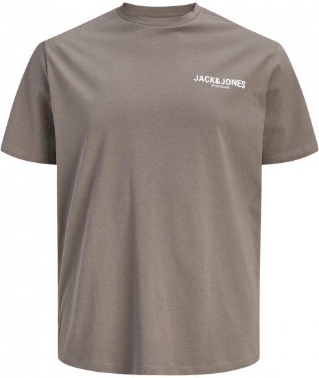 Jack & Jones Oscar T-Shirt Grey - Тениски с щампа - Тениски с щампа големи размери