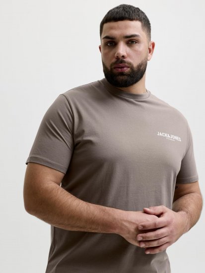 Jack & Jones Oscar T-Shirt Grey - Тениски с щампа - Тениски с щампа големи размери