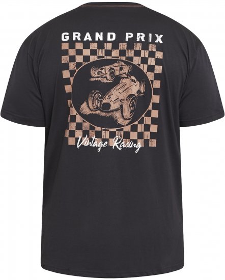 North Latitude 61165 Тениска С Принт На Гърба Черно - Тениски - мъжки тениски големи размери