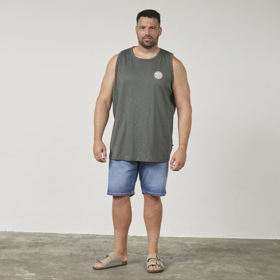 North Latitude 61323 Потник Slub Тъмно Прашно Зелено - Тениски - мъжки тениски големи размери