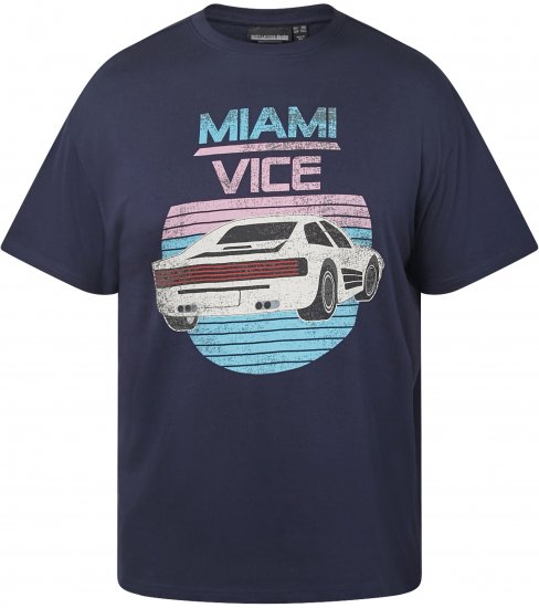North Latitude 61351 MIAMI VICE Тениска Тъмносиньо - Тениски - мъжки тениски големи размери