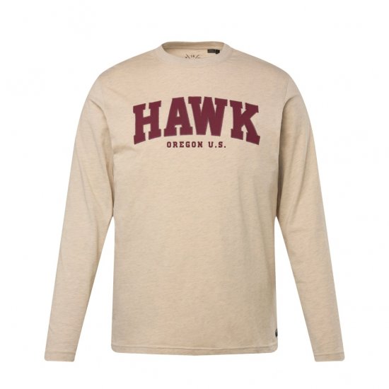 JP1880 T-Shirt Long Sleeve Hawk Off-White TALL - ВИСОКИ-размери - дрехи за високи мъже