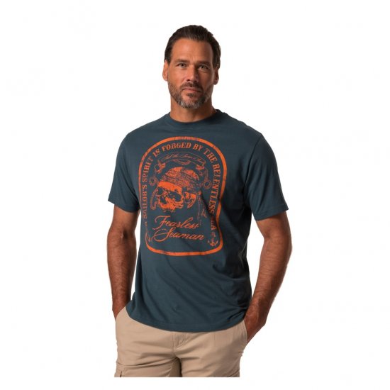 JP1880 T-Shirt Fearless Seaman Blue - Тениски - мъжки тениски големи размери