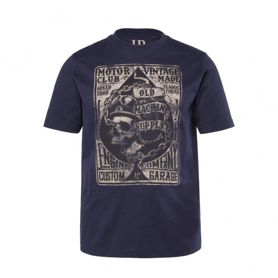 JP1880 T-Shirt Motorclub Blue - Тениски - мъжки тениски големи размери