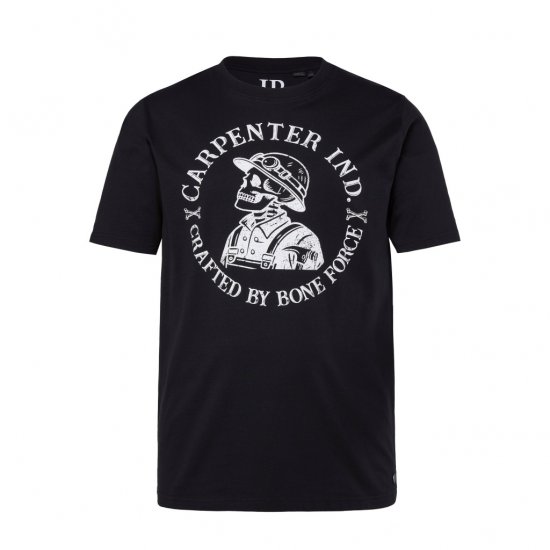 JP1880 T-Shirt Crafted By Bone Force Black - Тениски - мъжки тениски големи размери