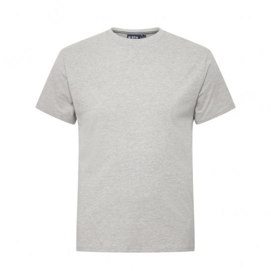 North Latitude T-Shirt O-Neck Grey Melange - Тениски - мъжки тениски големи размери