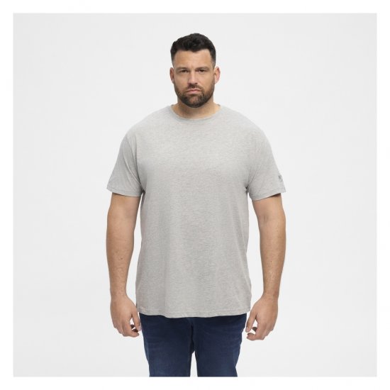 North Latitude T-Shirt O-Neck Grey Melange - Тениски - мъжки тениски големи размери