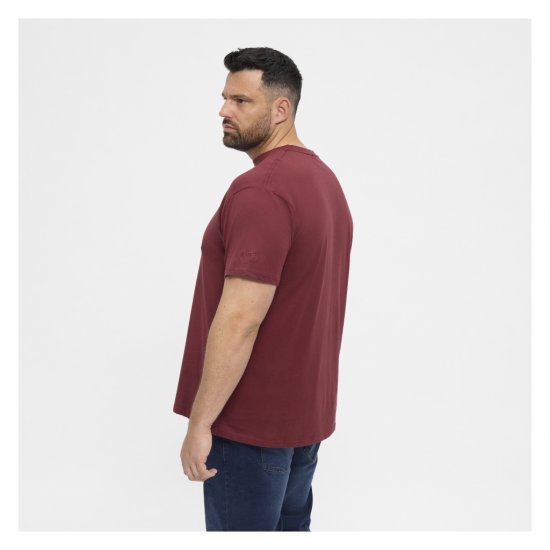 North Latitude T-Shirt O-Neck Bordeaux - Тениски - мъжки тениски големи размери