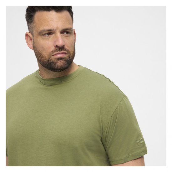 North Latitude T-Shirt O-Neck Olive Green - Тениски - мъжки тениски големи размери