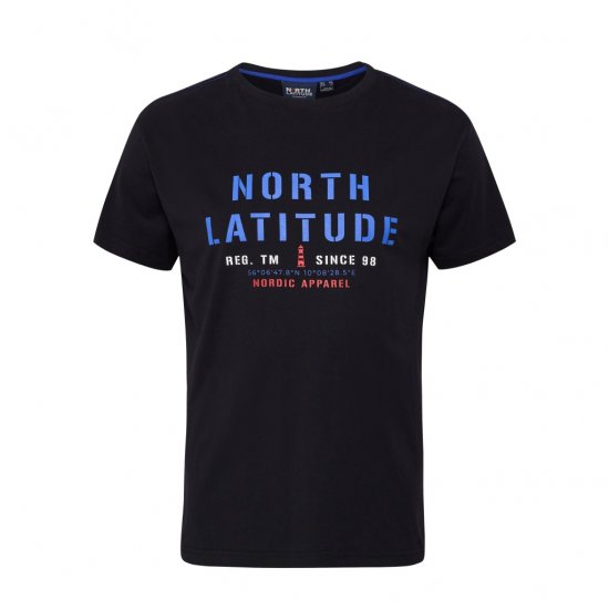 North Latitude Logo T-Shirt Black - Тениски - мъжки тениски големи размери