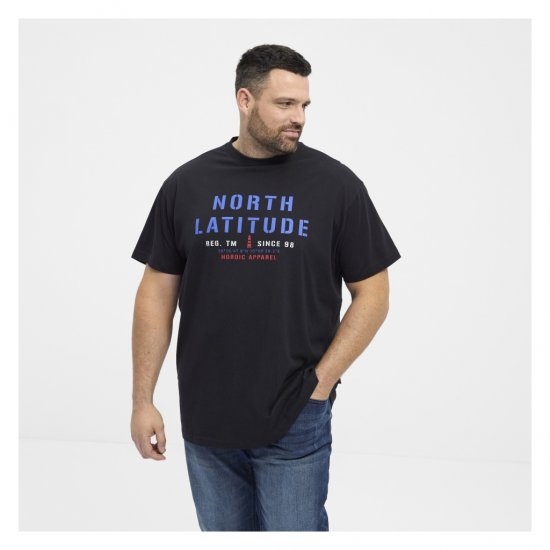 North Latitude Logo T-Shirt Black - Тениски - мъжки тениски големи размери