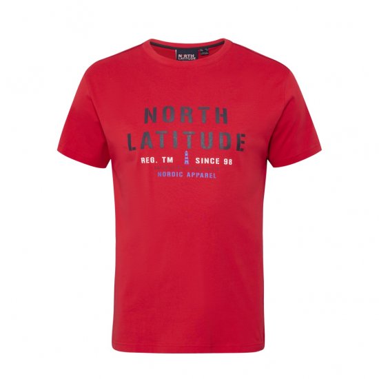 North Latitude Logo T-Shirt Red - Тениски - мъжки тениски големи размери