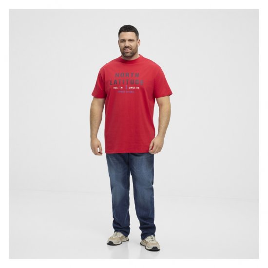 North Latitude Logo T-Shirt Red - Тениски - мъжки тениски големи размери