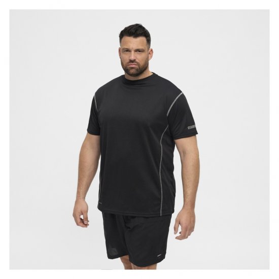 North Latitude Sport Tech T-Shirt Black - Тениски - мъжки тениски големи размери
