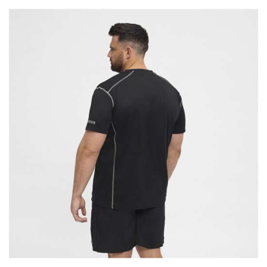 North Latitude Sport Tech T-Shirt Black - Тениски - мъжки тениски големи размери