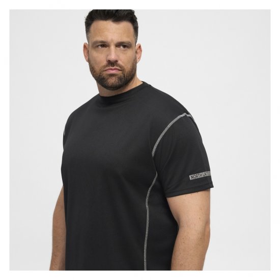 North Latitude Sport Tech T-Shirt Black - Тениски - мъжки тениски големи размери