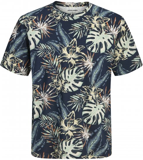 Jack & Jones Honolulu T-Shirt Navy - Тениски - мъжки тениски големи размери
