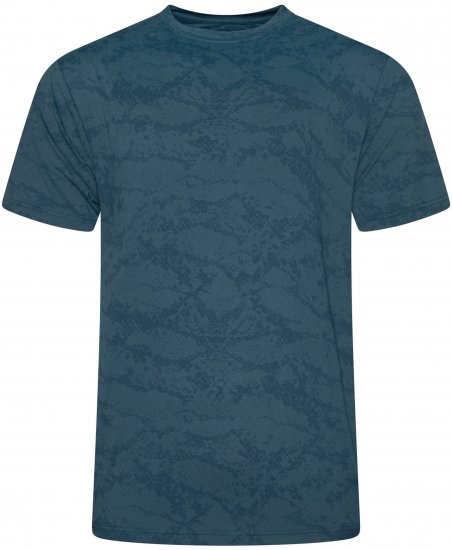 Kam Jeans AP013 Technical T-Shirt Blue - Тениски с щампа - Тениски с щампа големи размери