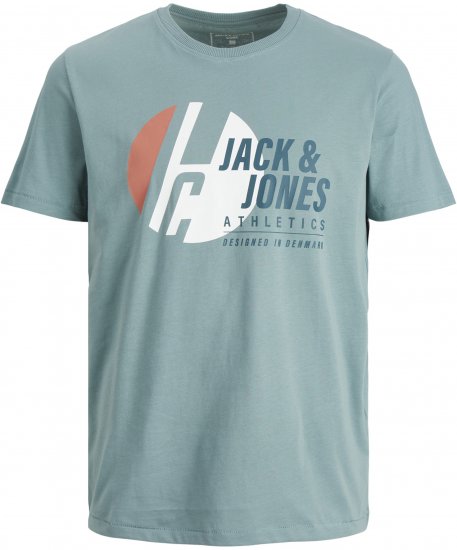 Jack & Jones Spring Logo T-Shirt Cyan - Тениски - мъжки тениски големи размери